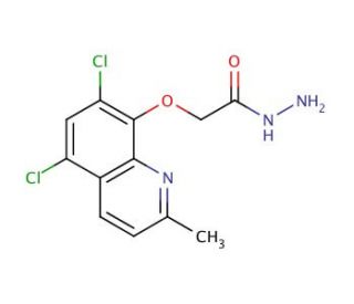 (5,7-Dichloro-2-methyl-quinolin-8-yloxy)-acetic acid hydrazide - chemical structure image