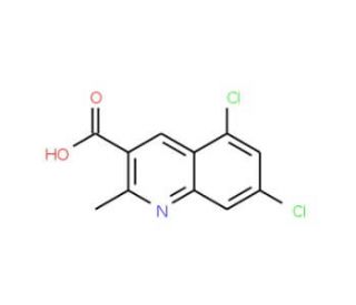 5,7-Dichloro-2-methylquinoline-3-carboxylic acid (CAS 948293-69-4) - chemical structure image