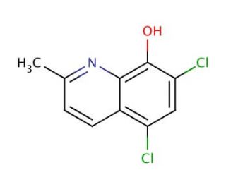 5,7-Dichloro-8-hydroxy-2-methylquinoline (CAS 72-80-0) - chemical structure image