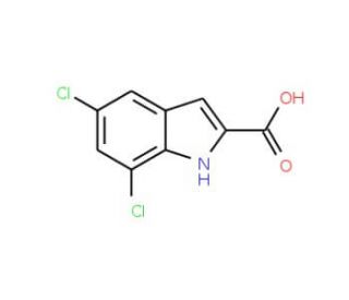 5,7-Dichloro-indole-2-carboxylic acid (CAS 4792-71-6) - chemical structure image