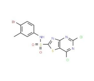 5,7-Dichlorothiazolo[4,5-d]pyrimidin-2-sulfonic acid (4-bromo-3-methylphenyl)amide - chemical structure image