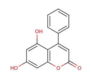 5,7-Dihydroxy-4-phenylcoumarin (CAS 7758-73-8) - chemical structure image