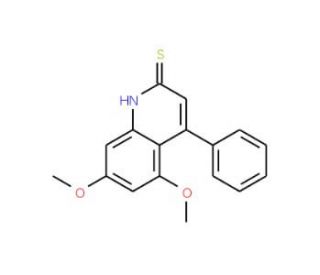 5,7-dimethoxy-4-phenylquinoline-2-thiol - chemical structure image
