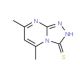 5,7-Dimethyl-[1,2,4]triazolo[4,3-a]pyrimidine-3-thiol (CAS 41266-80-2) - chemical structure image