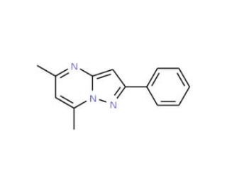 5,7-dimethyl-2-phenylpyrazolo[1,5-a]pyrimidine (CAS 87119-67-3) - chemical structure image