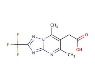 [5,7-dimethyl-2-(trifluoromethyl)[1,2,4]triazolo[1,5-a]pyrimidin-6-yl]acetic acid - chemical structure image