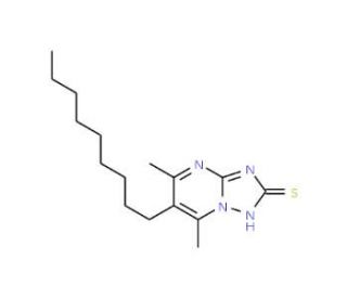 5,7-dimethyl-6-nonyl[1,2,4]triazolo[1,5-a]pyrimidine-2-thiol - chemical structure image