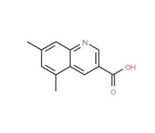 5,7-Dimethylquinoline-3-carboxylic acid (CAS 948293-95-6) - chemical structure image