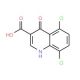5,8-Dichloro-4-hydroxyquinoline-3-carboxylic acid (CAS 35973-26-3) - chemical structure image
