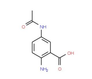 5-Acetamido-2-aminobenzoic acid (CAS 50670-83-2) - chemical structure image