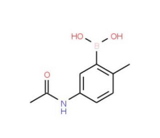 5-Acetamido-2-methylphenylboronic acid (CAS 1060661-55-3) - chemical structure image