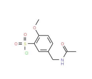 5-(acetamidomethyl)-2-methoxybenzene-1-sulfonyl chloride - chemical structure image