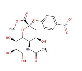 N-Acetyl-2-O-(4-nitrophenyl)-α-neuraminic Acid Methyl Ester (CAS 59694-35-8) - chemical structure image