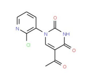5-Acetyl-1-(2-chloro-3-pyridinyl)-2,4(1H,3H)-pyrimidinedione - chemical structure image