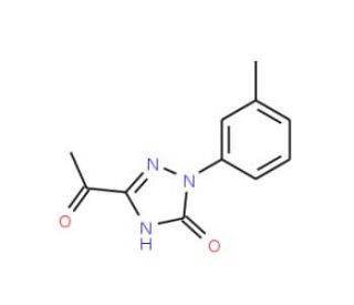 5-Acetyl-1,2-dihydro-2-(3-methylphenyl)-3H-1,2,4-triazol-3-one - chemical structure image