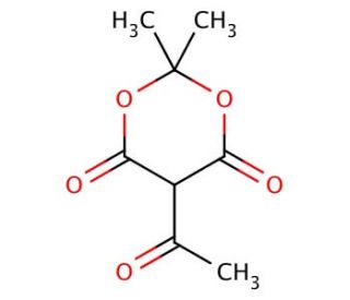 5-Acetyl-2,2-dimethyl-1,3-dioxane-4,6-dione (CAS 72324-39-1) - chemical structure image