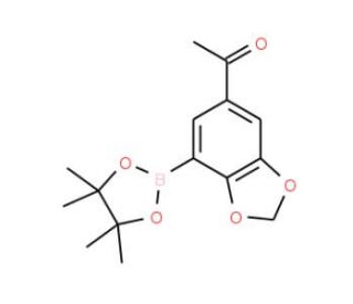 5-Acetyl-2,3-methylenedioxophenylboronic acid, pinacol ester (CAS 1150271-59-2) - chemical structure image