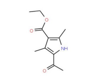 5-Acetyl-2,4-dimethyl-1H-pyrrole-3-carboxylic acid ethyl ester (CAS 6314-22-3) - chemical structure image