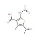 5-Acetyl-2-acetylamino-4-methyl-thiophene-3-carboxylic acid - chemical structure image