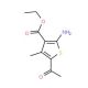 5-Acetyl-2-amino-4-methyl-thiophene-3-carboxylic acid ethyl ester (CAS 57773-41-8) - chemical structure image