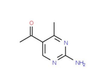 5-Acetyl-2-amino-4-methylpyrimidine (CAS 66373-25-9) - chemical structure image