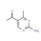 5-Acetyl-2-amino-4-methylpyrimidine (CAS 66373-25-9) - chemical structure image