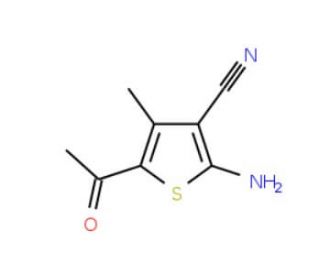 5-acetyl-2-amino-4-methylthiophene-3-carbonitrile - chemical structure image