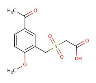 [(5-acetyl-2-methoxybenzyl)sulfonyl]acetic acid - chemical structure image