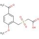[(5-acetyl-2-methoxybenzyl)sulfonyl]acetic acid - chemical structure image