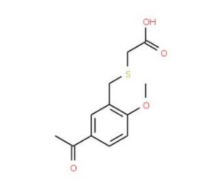 [(5-acetyl-2-methoxybenzyl)thio]acetic acid - chemical structure image