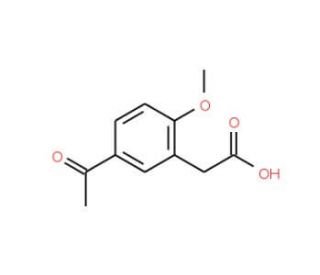 (5-acetyl-2-methoxyphenyl)acetic acid (CAS 116296-30-1) - chemical structure image