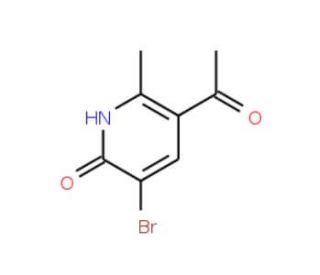 5-Acetyl-3-bromo-6-methyl-2(1H)-pyridinone (CAS 136117-46-9) - chemical structure image