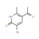 5-Acetyl-3-bromo-6-methyl-2(1H)-pyridinone (CAS 136117-46-9) - chemical structure image