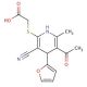 {[5-acetyl-3-cyano-4-(2-furyl)-6-methyl-1,4-dihydropyridin-2-yl]thio}acetic acid - chemical structure image