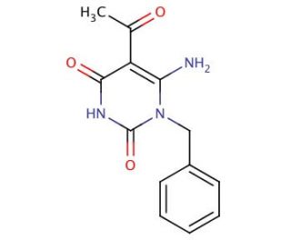 5-acetyl-6-amino-1-benzylpyrimidine-2,4(1H,3H)-dione - chemical structure image