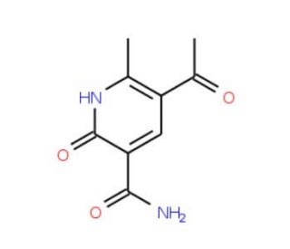 5-Acetyl-6-methyl-2-oxo-1,2-dihydro-3-pyridinecarboxamide (CAS 52600-60-9) - chemical structure image