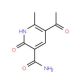 5-Acetyl-6-methyl-2-oxo-1,2-dihydro-3-pyridinecarboxamide (CAS 52600-60-9) - chemical structure image