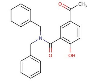 5-Acetyl-N,N-dibenzyl-salicylamide - chemical structure image