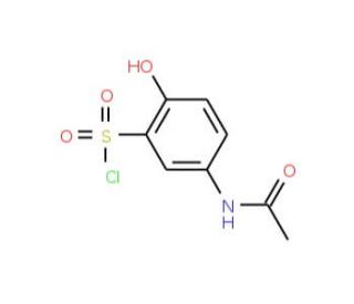 5-(acetylamino)-2-hydroxybenzenesulfonyl chloride (CAS 81593-07-9) - chemical structure image