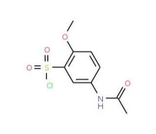 5-Acetylamino-2-methoxy-benzenesulfonyl chloride (CAS 5804-73-9) - chemical structure image
