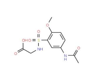 ({[5-(acetylamino)-2-methoxyphenyl]sulfonyl}amino)acetic acid - chemical structure image