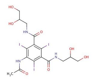 5-(Acetylamino)-N,N&prime;-bis(2,3-dihydroxypropyl)-2,4,6-triiodo-1,3-benzenedicarboxamide (CAS 31127-80-7) - chemical structure im