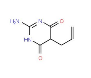 5-Allyl-2-amino-6-hydroxy-4(5H)-pyrimidinone - chemical structure image