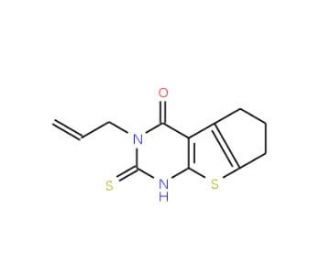 5-Allyl-6-mercapto-1,2,3,5-tetrahydro-8-thia-5,7-diaza-cyclopenta[a]inden-4-one (CAS 113520-01-7) - chemical structure image