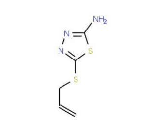 5-Allylsulfanyl-[1,3,4]thiadiazol-2-ylamine (CAS 30062-44-3) - chemical structure image
