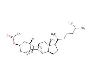 5&alpha;-Bromo-6,19-epoxycholestanol 3-Acetate - chemical structure image