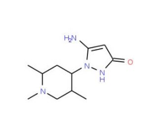 5-Amino-1-(1,2,5-trimethyl-piperidin-4-yl)-1H-pyrazol-3-ol - chemical structure image