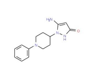 5-Amino-1-(1-phenyl-piperidin-4-yl)-1H-pyrazol-3-ol - chemical structure image