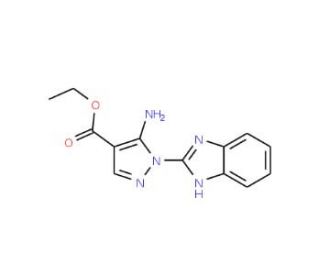 5-Amino-1-(1H-benzoimidazol-2-yl)-1H-pyrazole-4-carboxylic acid ethyl ester - chemical structure image