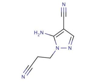 5-amino-1-(2-cyanoethyl)-1H-pyrazole-4-carbonitrile (CAS 54711-30-7) - chemical structure image